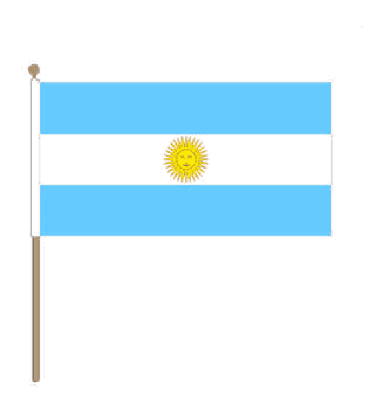 Stockfahne Argentinien 30 x 45 cm